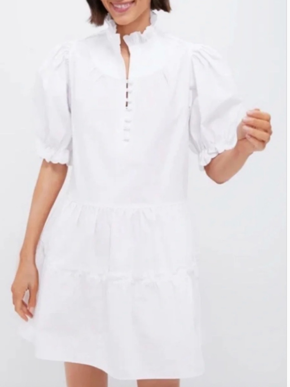 POMANDER PLACE White Selena Mini Dress Small Tuckernuck